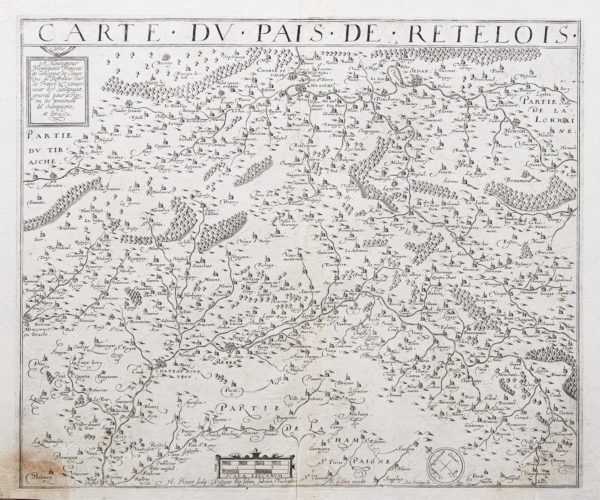 Carte ancienne du Rethelois - Champagne