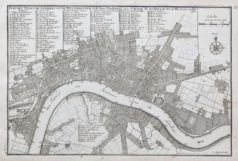 Plan ancien de la ville de Londres - Westminster
