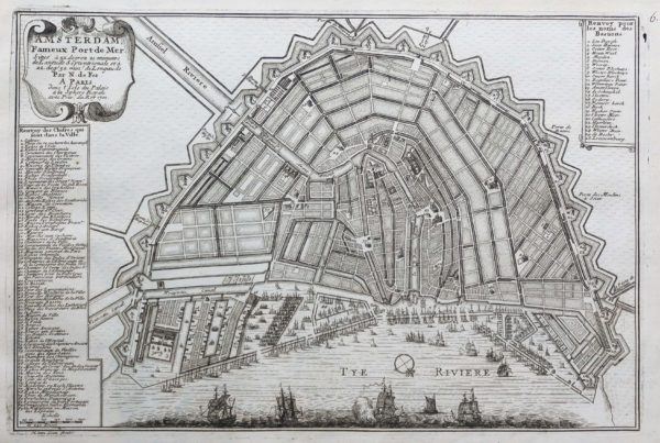 Plan ancien de la ville d’Amsterdam