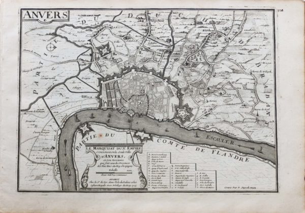 Plan ancien de la ville d’Anvers