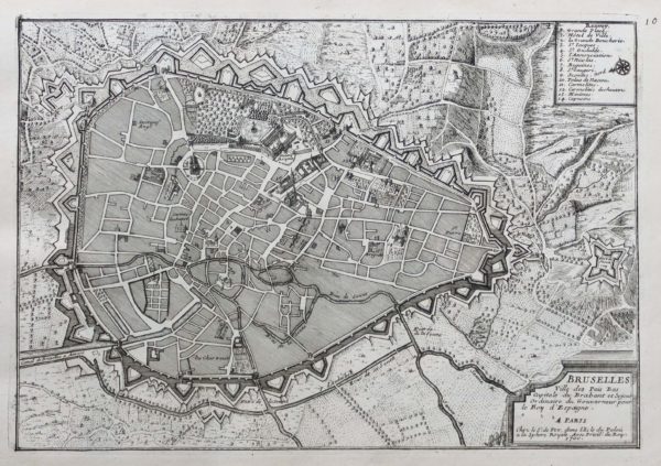 Plan ancien de la ville de Bruxelles