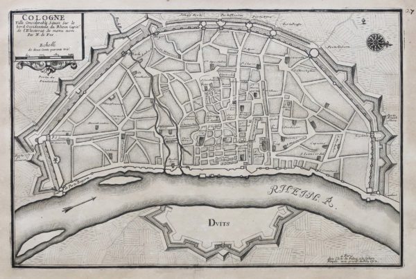 Plan ancien de la ville de Cologne