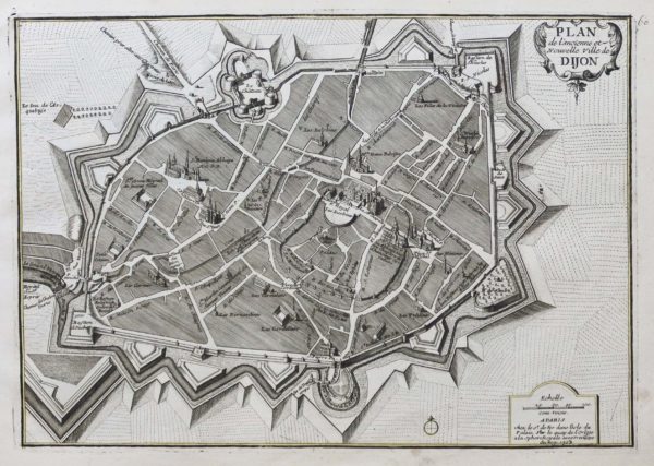 Plan ancien de la ville de Dijon