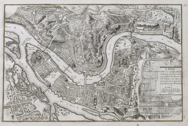 Plan ancien de la ville de Lyon