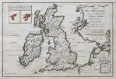 Carte ancienne des Iles Britanniques - Angleterre