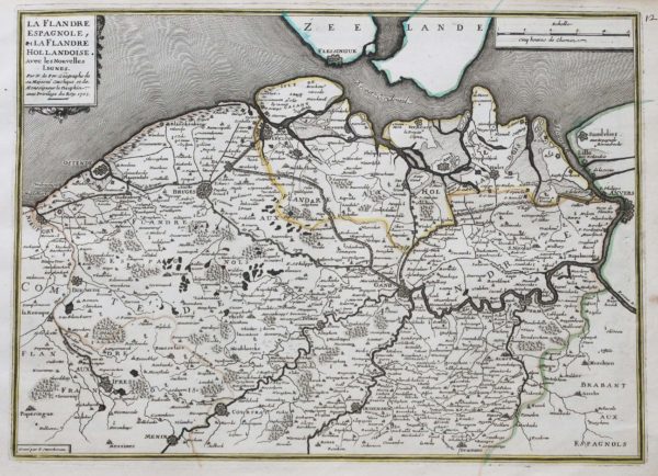 Carte ancienne des Flandres