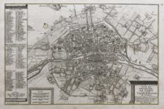 Carte ancienne des environs de la ville de Paris