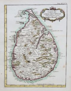 Carte ancienne de l’Ile de Ceylan - Sri Lanka