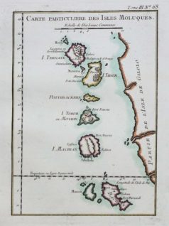 Carte marine ancienne des Iles Moluques - Indonésie