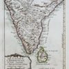 Carte ancienne de l’Inde du sud - Sri Lanka