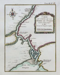 Carte ancienne de la Rivière de Tonquin - Vietnam