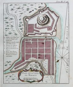 Plan ancien de la ville de Malacca - Malaisie