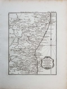 Carte marine ancienne des Côtes de Coromandel