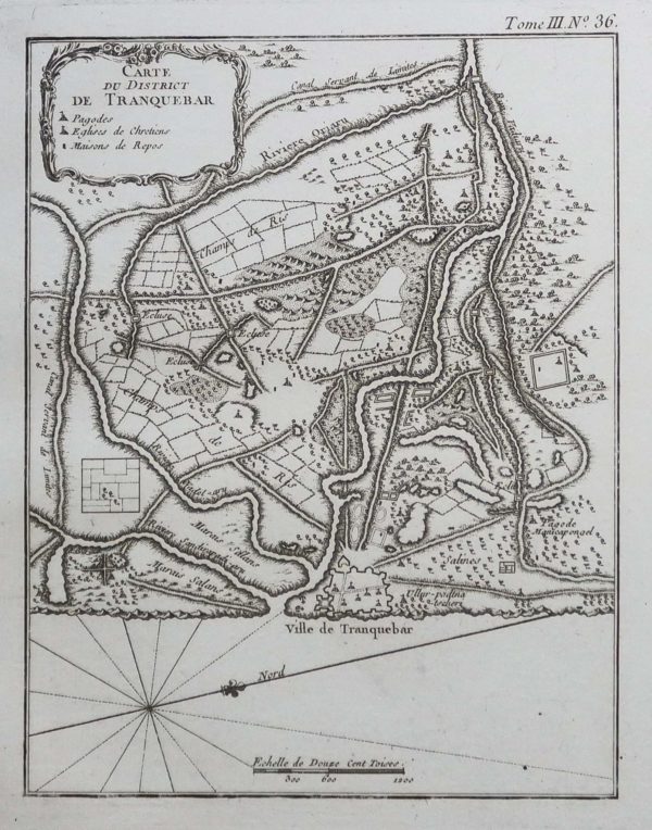 Carte marine du District de Tranquebar - Indes