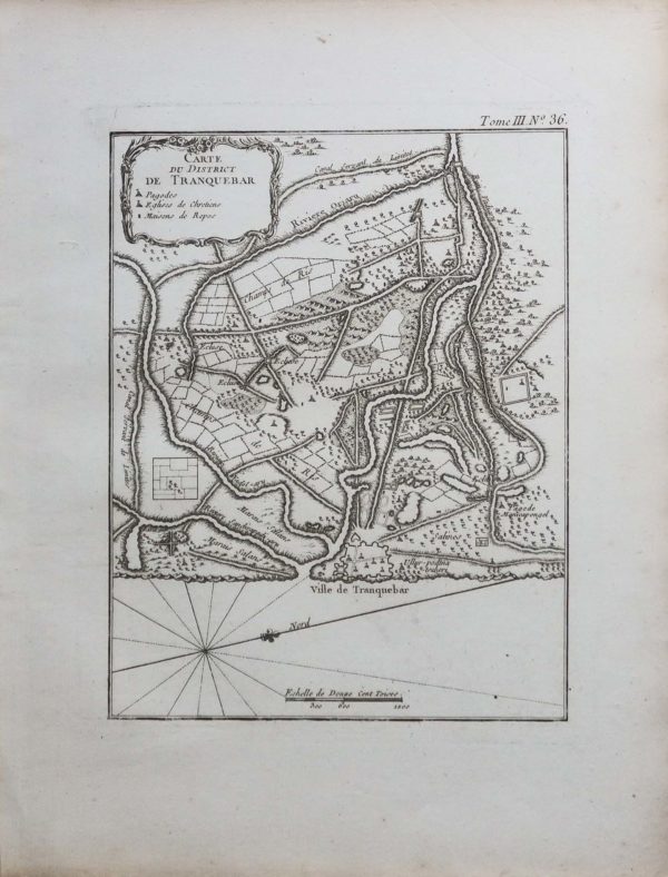 Carte marine du District de Tranquebar - Indes