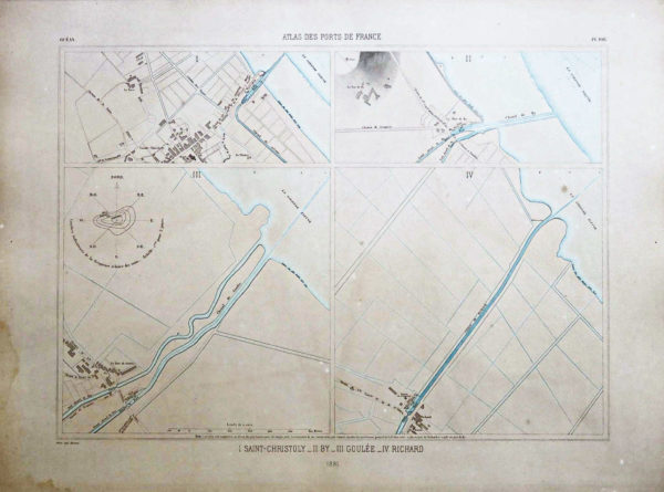 Carte Marine ancienne de Saint-Christoly - Médoc