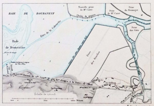 Carte Marine ancienne de Beauvoir - Barre de Mont