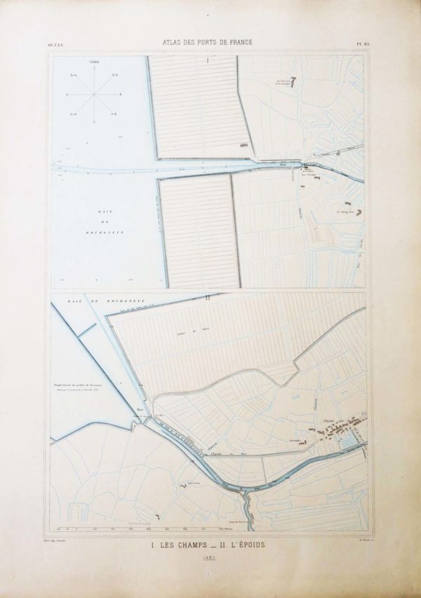 Carte Marine ancienne de la Baie de Bourgneuf