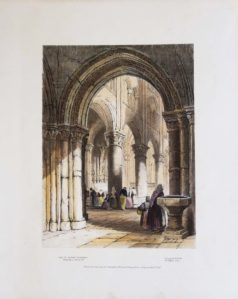 Lithographie ancienne de Lisieux