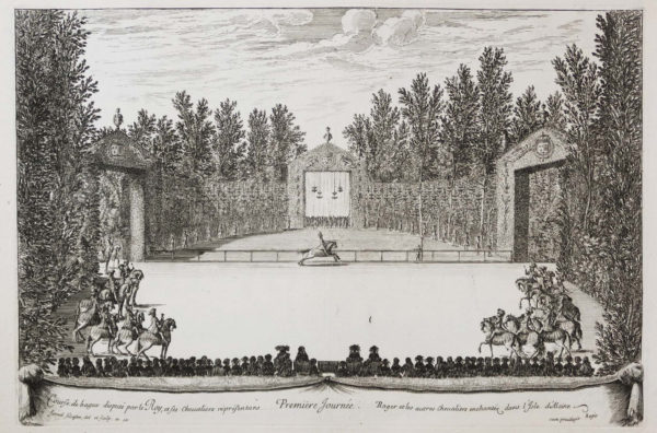 Gravure ancienne - Les Fêtes de Versailles - Israel Silvestre