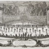 Gravure ancienne - Les Fêtes de Versailles - Israel Silvestre