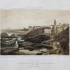 Lithographie du port des pêcheurs de Biarritz