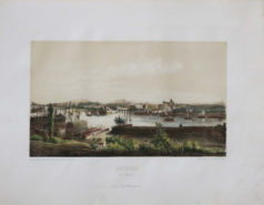 Lithographie ancienne de Bayonne