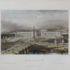 Lithographie ancienne de la Place de la Concorde