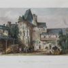 Lithographie ancienne des Bains de Catherine de Médicis