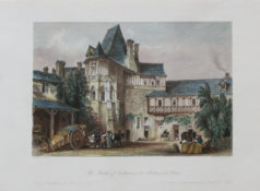 Lithographie ancienne des Bains de Catherine de Médicis