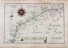 Carte marine ancienne d’Etretat - Fécamp