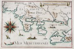 Carte marine ancienne de Toulon - iles d’Hyères