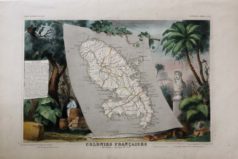 Carte géographique ancienne de la Martinique