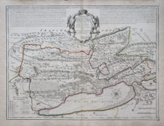 Carte géographique ancienne - Neuchâtel - Suisse