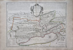 Carte géographique ancienne - Neuchâtel - Suisse