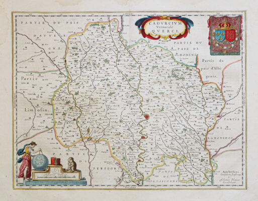 Carte géographique ancienne du Quercy