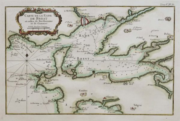 Carte marine ancienne de la Rade de Brest