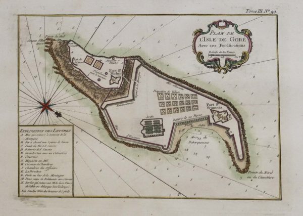 Carte marine ancienne de l’Ile de Gorée - Sénégal