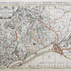 Carte géographique ancienne des Cévennes