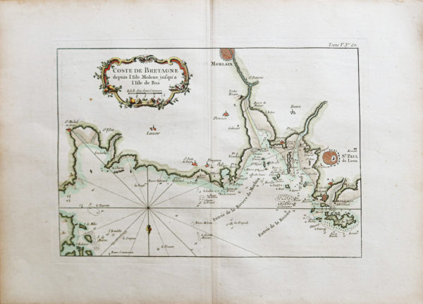 Carte marine de la baie de Morlaix - Ile de Molène