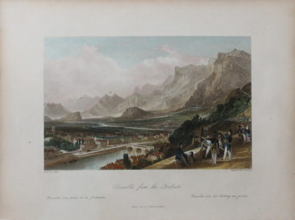 Gravure ancienne de Grenoble