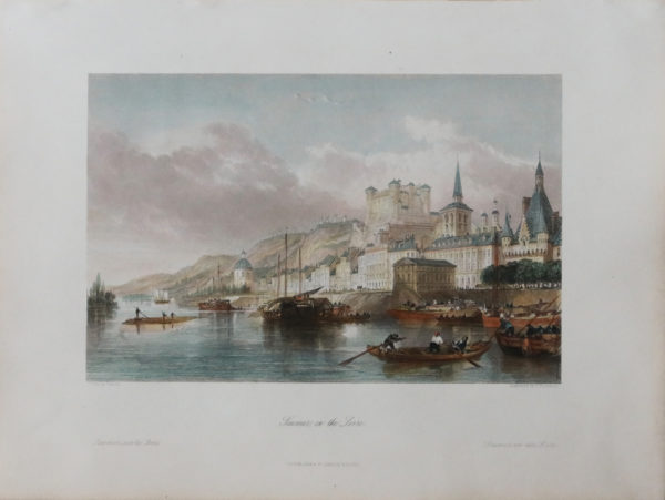 Gravure ancienne de Saumur