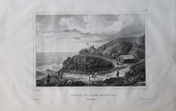 Lithographie ancienne de l’île de l’Ascension