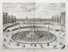 Gravure ancienne – Fontaine de Latone - Versailles - Jardins