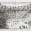 Gravure ancienne bosquet de la salle du bal architecture jardin de Versailles