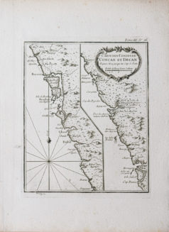 Carte marine ancienne des Côtes de Concan - Bombay