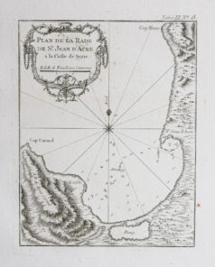 Carte marine ancienne de Saint Jean d’Acre - Syrie