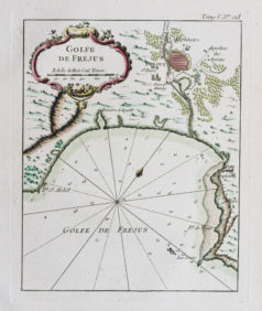 Carte marine ancienne du Golfe de Fréjus