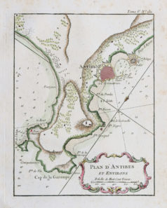 Carte marine ancienne d’Antibes