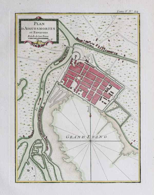 Plan ancien de la ville d’Aigues-Mortes - Camargue